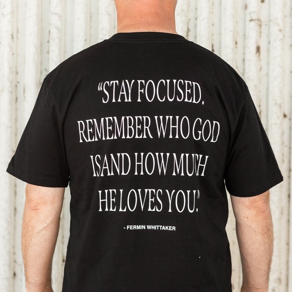 NWOT Stay Focused Black T-Shirt (M) - Picture 3 of 3